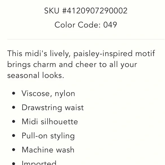 NWT Anthropologie Ruffled Edith Midi Skirt-Small - Picture 9 of 9